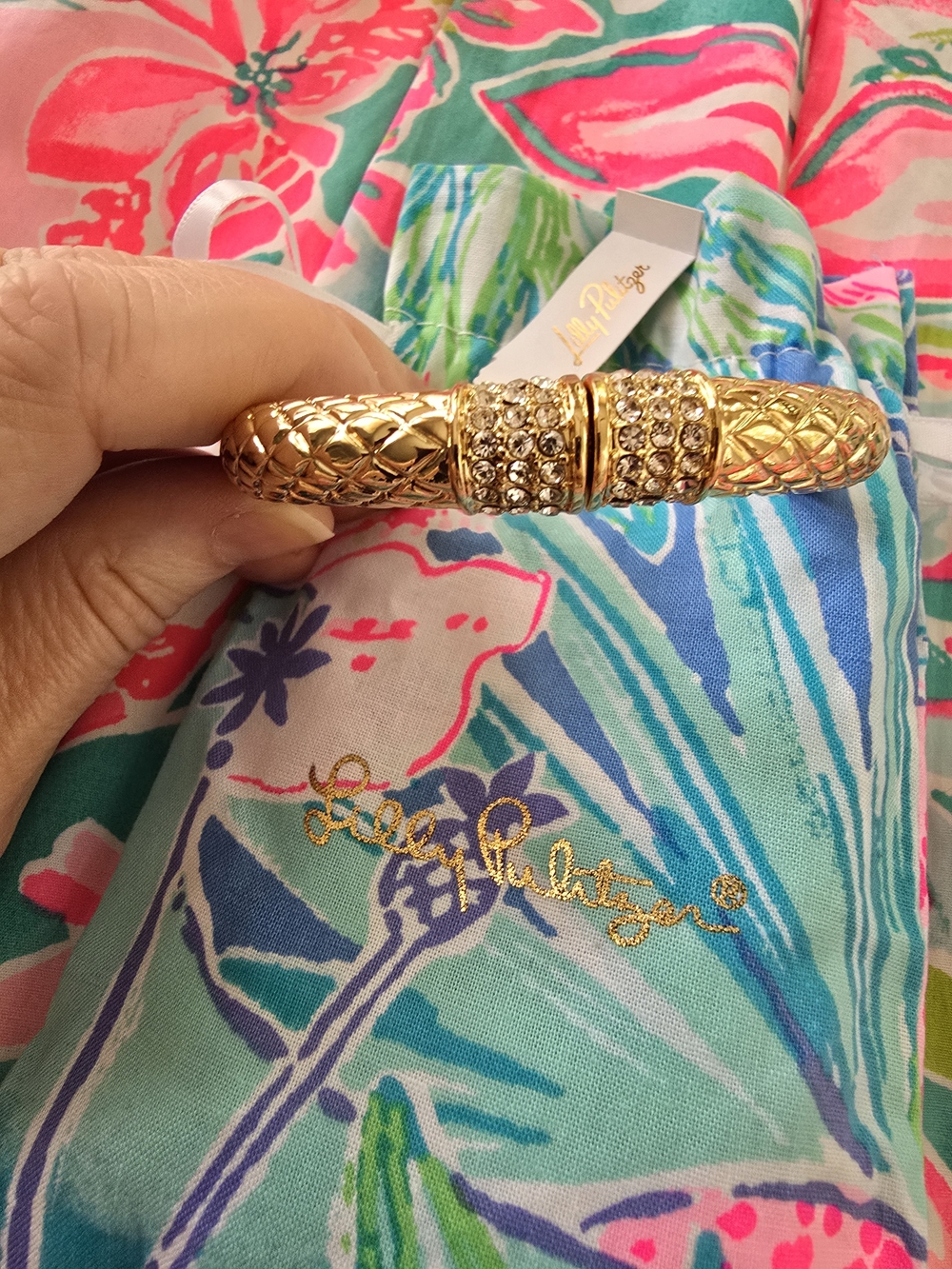 NWOT Lilly Pulitzer Floral Lace-Trim A-Line Dress with Matching Jewelry, Size 14 - Picture 2 of 16